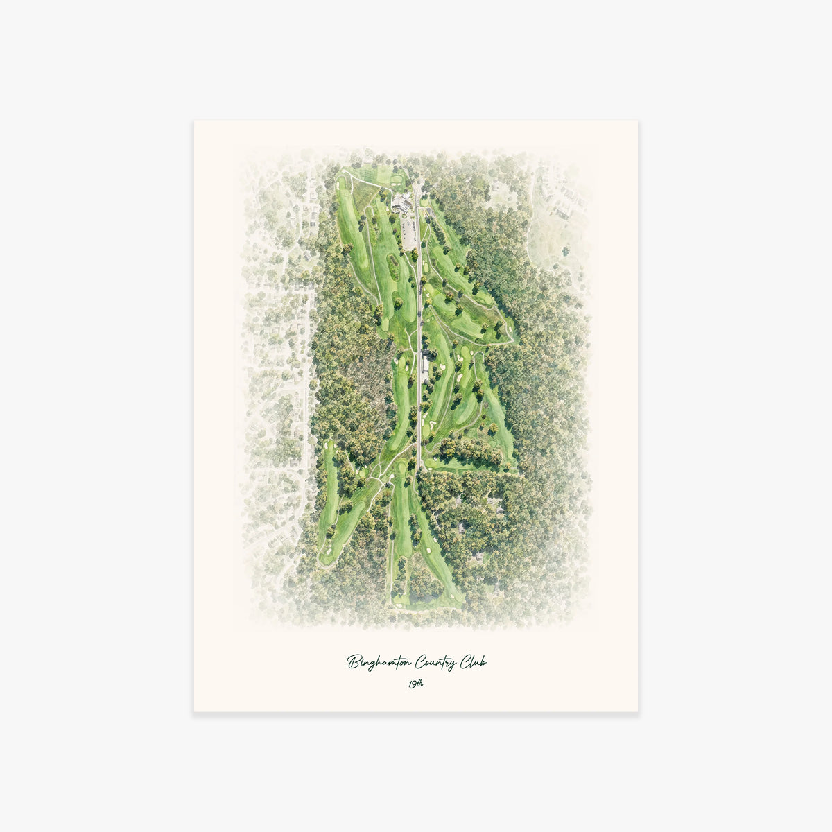 Binghamton Country Club printed artwork