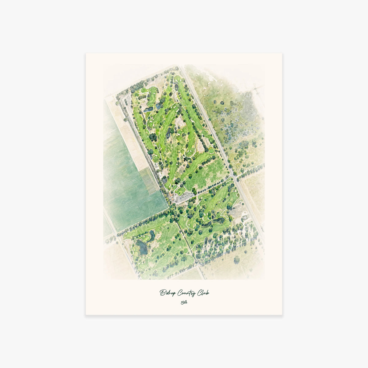 Bishop Country Club printed artwork