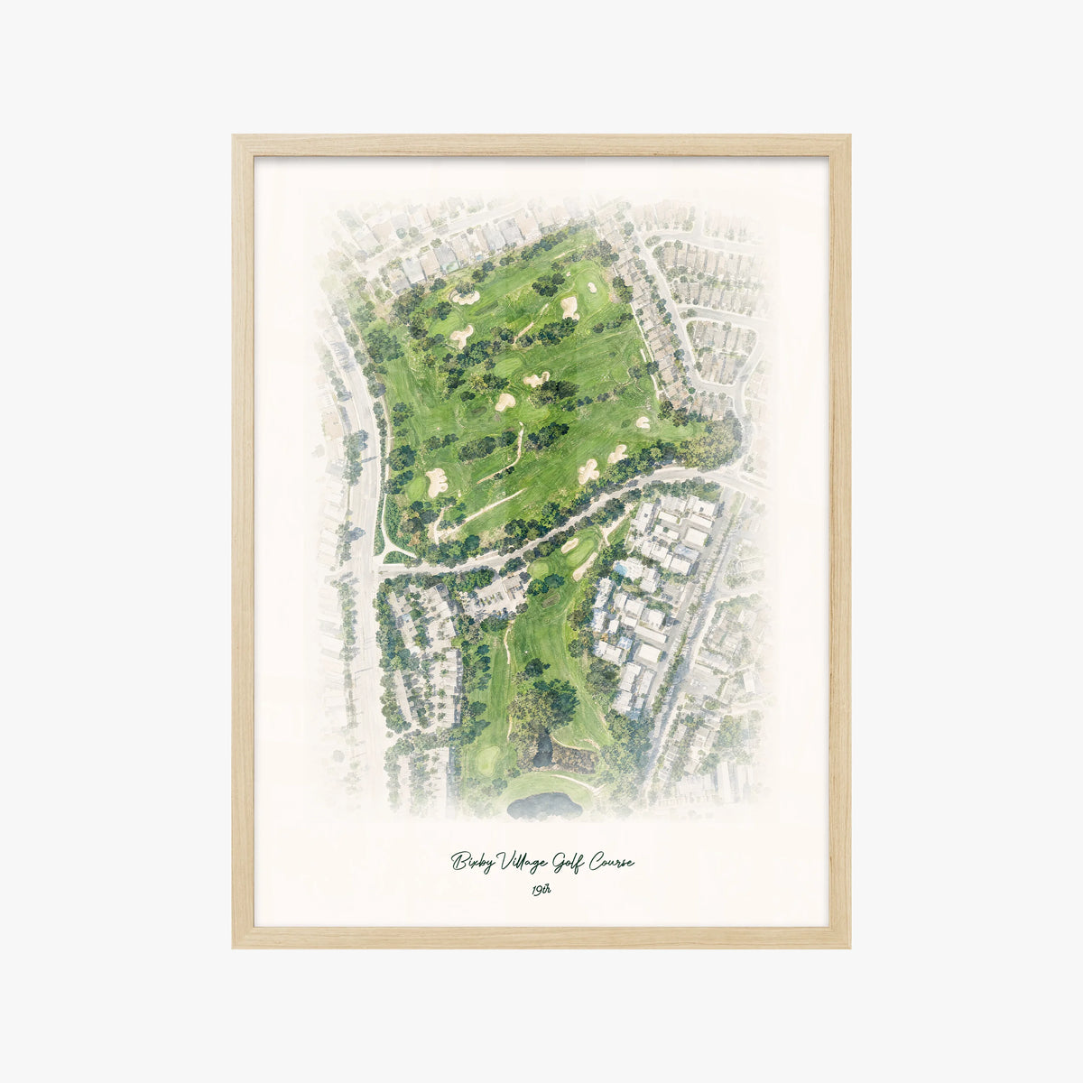 Bixby Village Golf Course wood frame