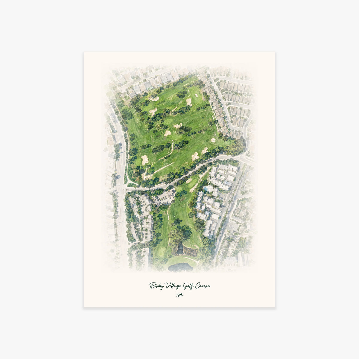 Bixby Village Golf Course printed artwork