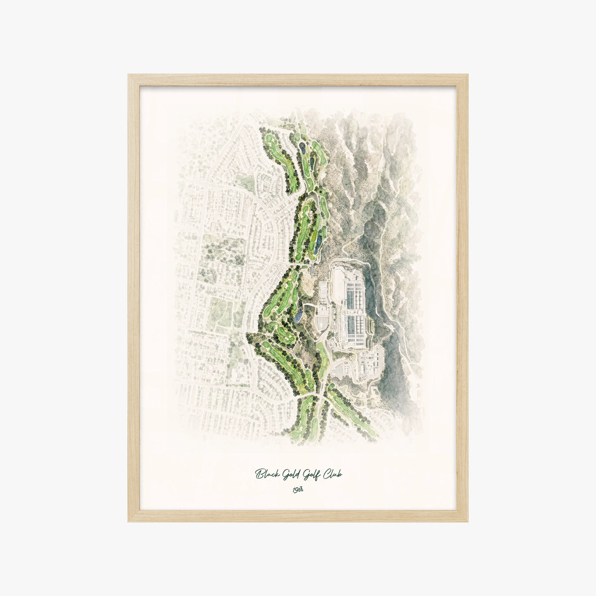 Black Gold Golf Club wood frame