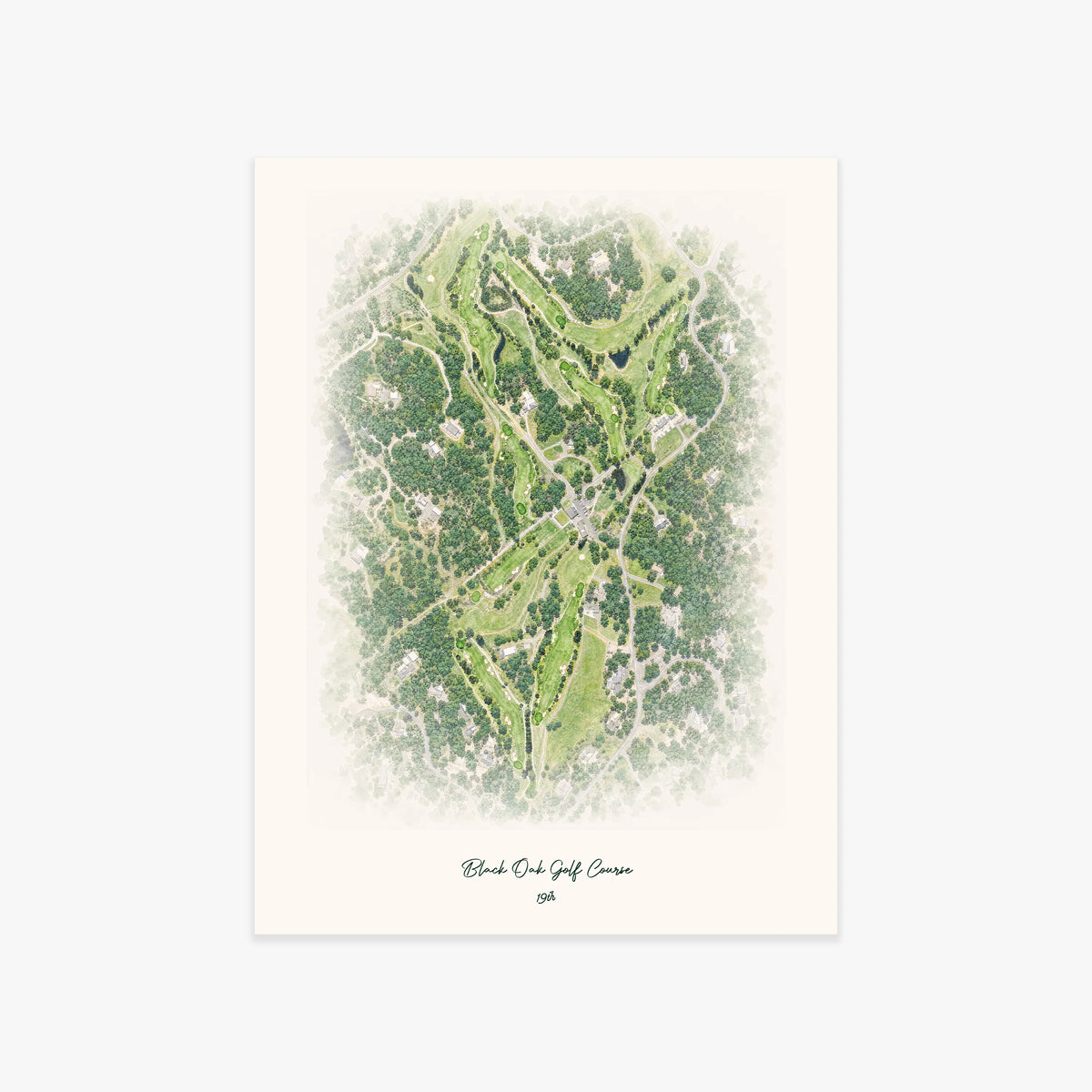 Black Oak Golf Course printed artwork