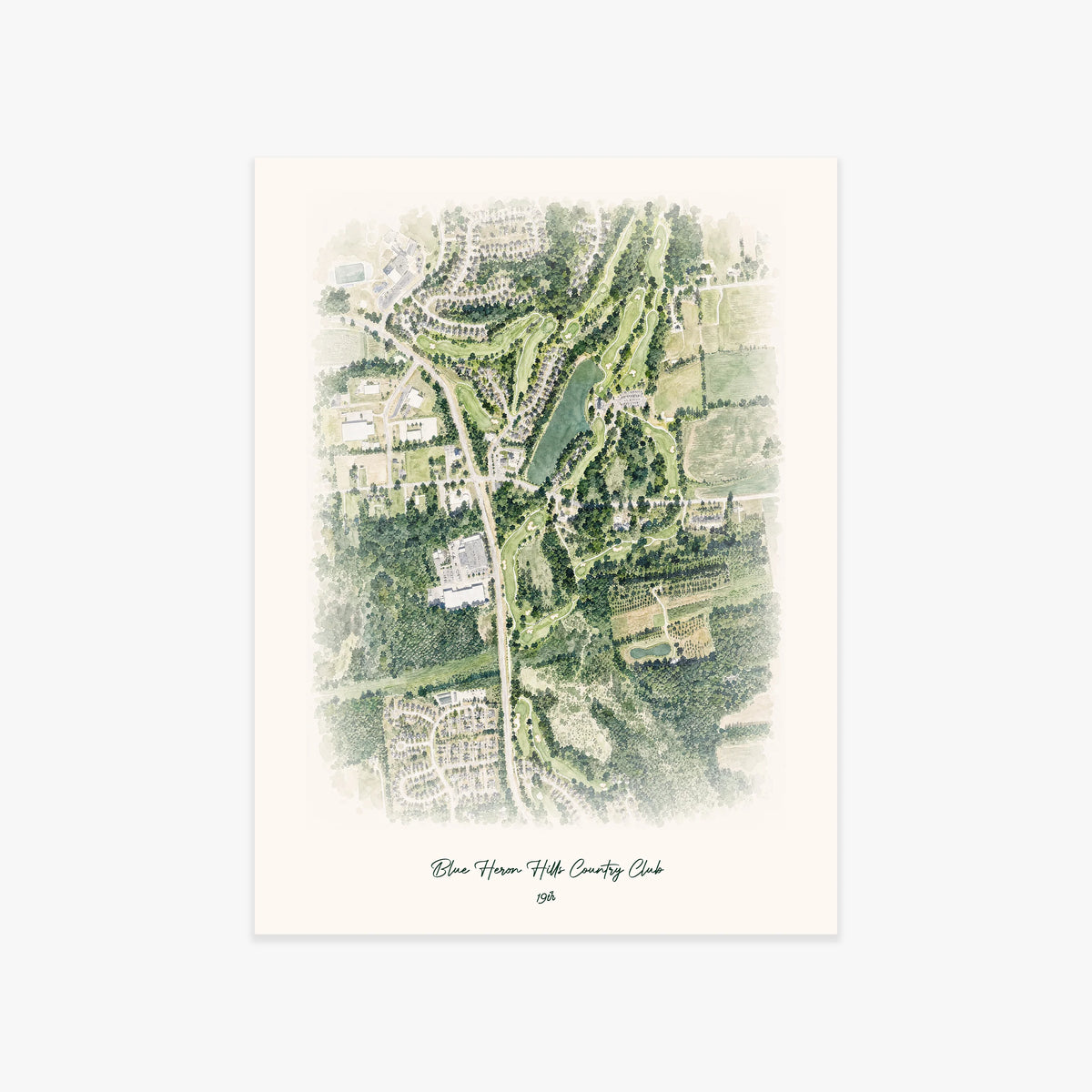 Blue Heron Hills Country Club printed artwork