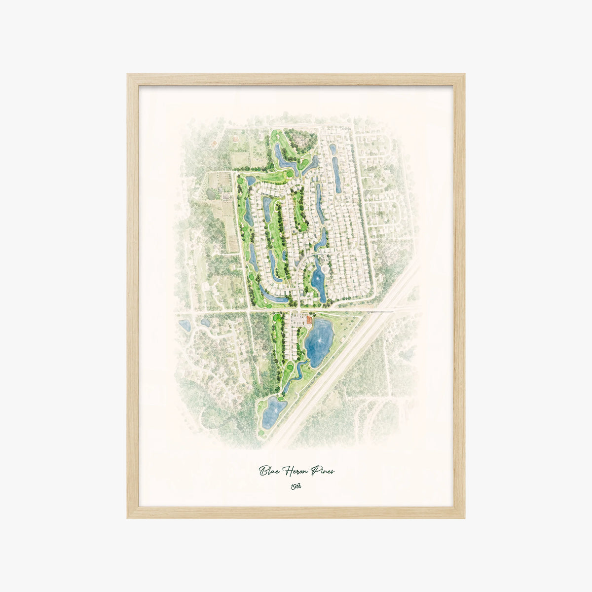 Blue Heron Pines wood frame
