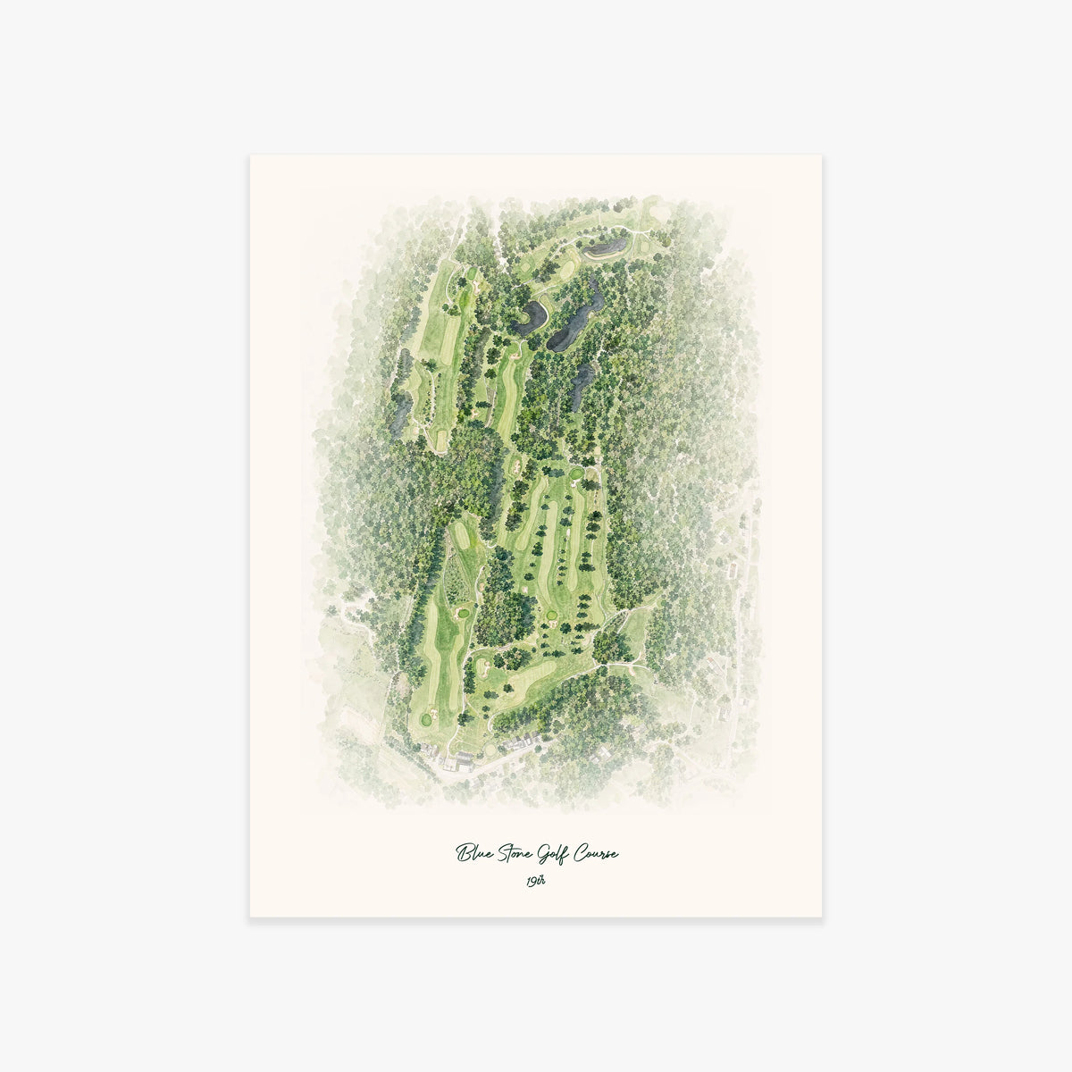 Blue Stone Golf Course printed artwork