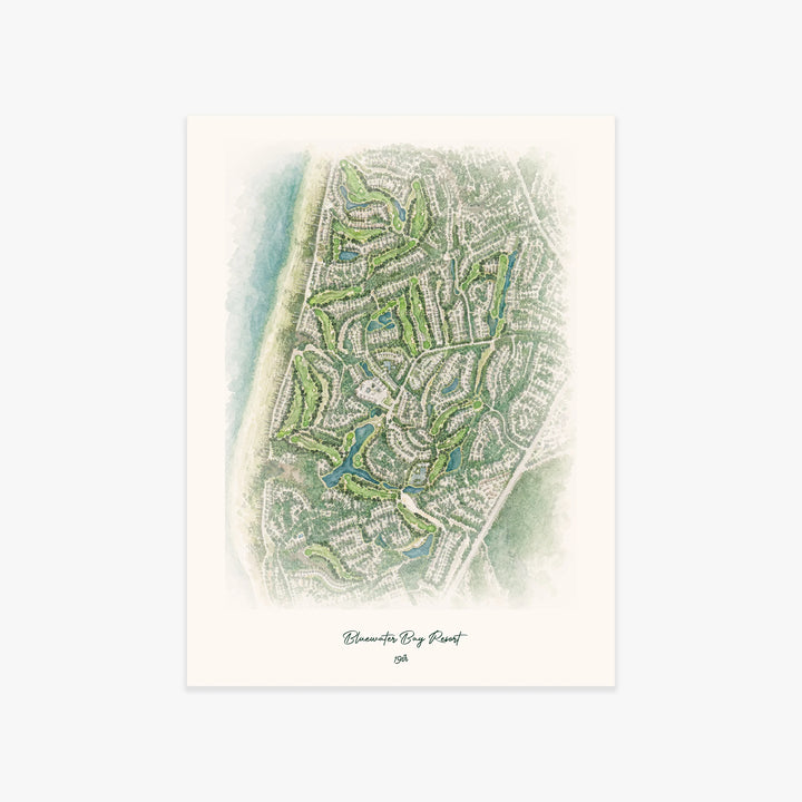 Bluewater Bay Resort printed artwork