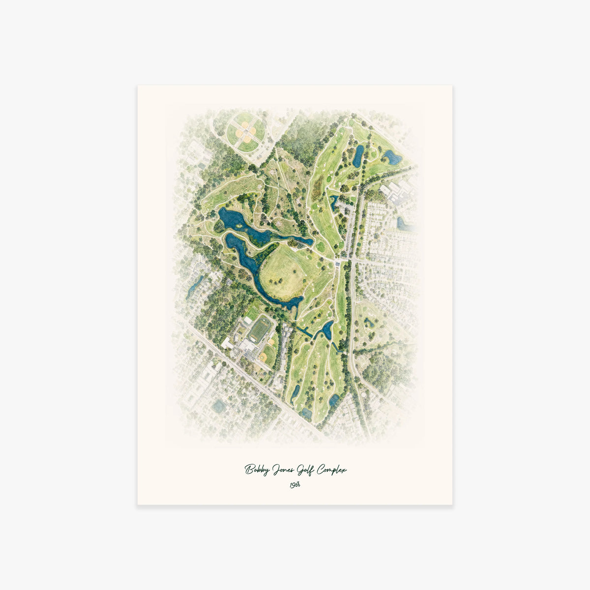 Bobby Jones Golf Complex printed artwork