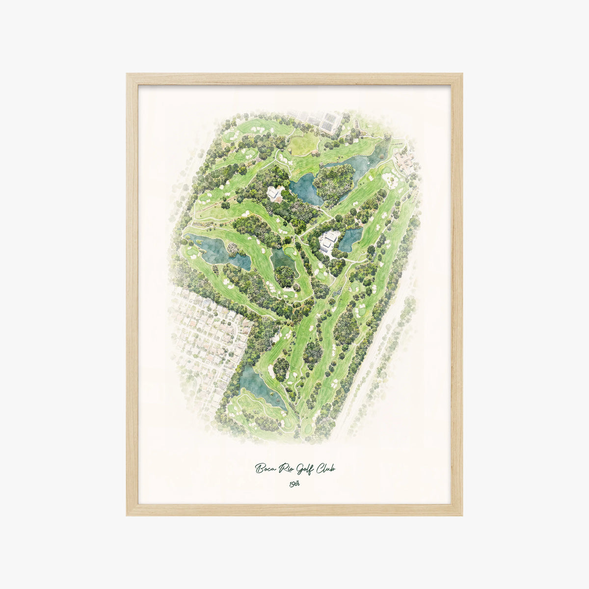 Boca Rio Golf Club wood frame