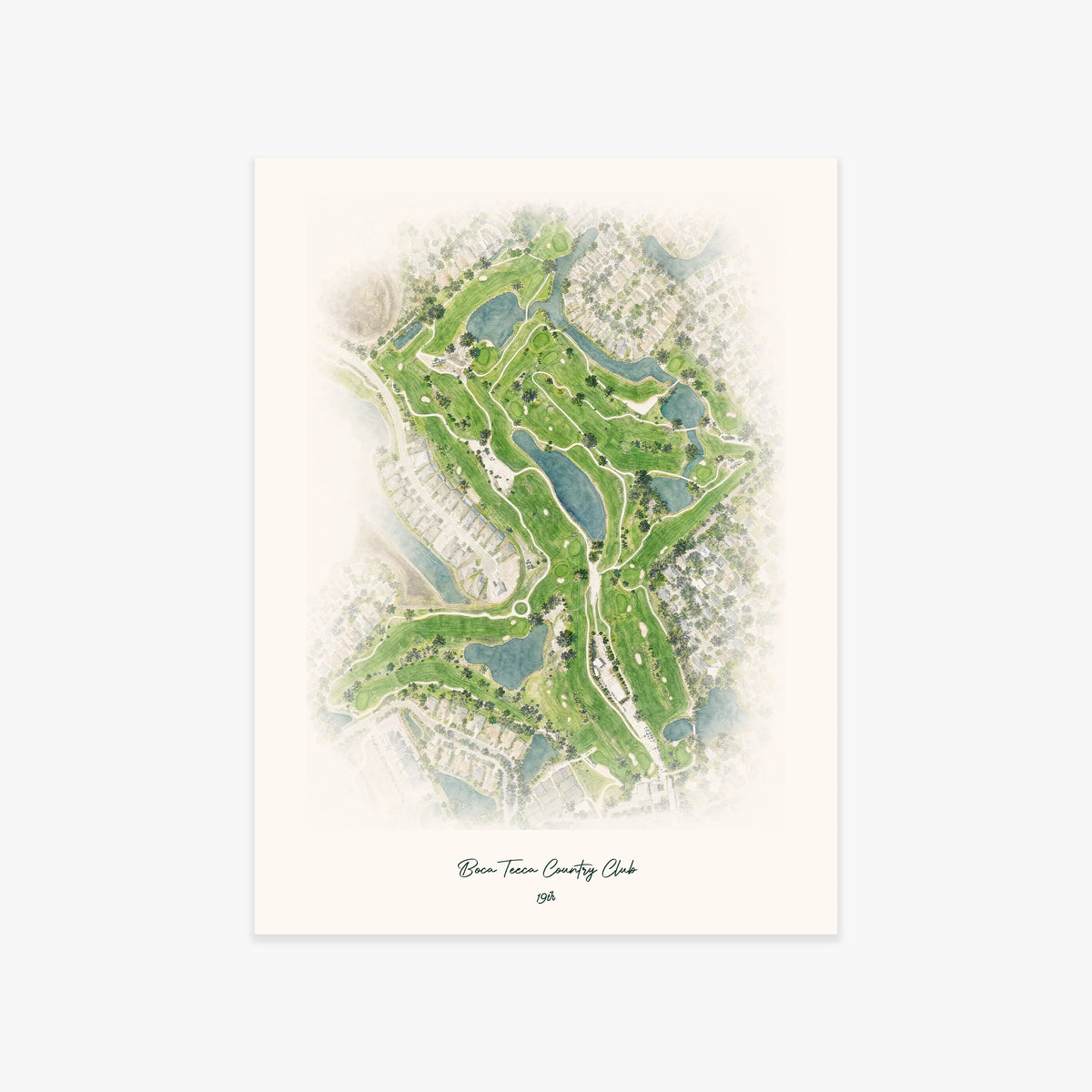 Boca Teeca Country Club printed artwork