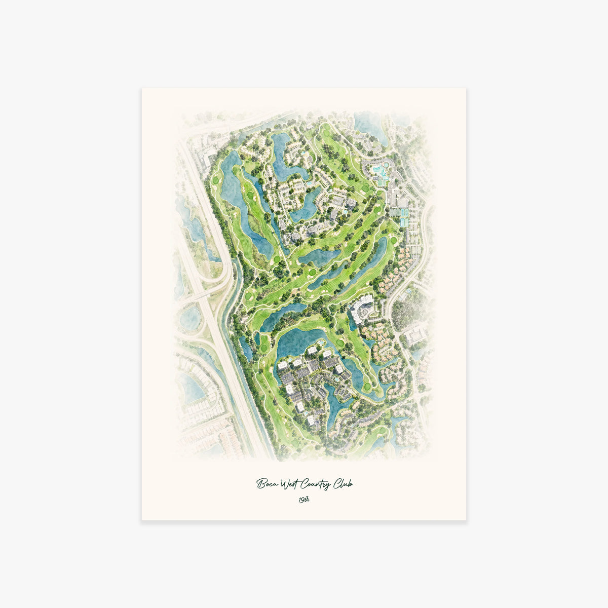 Boca West Country Club printed artwork