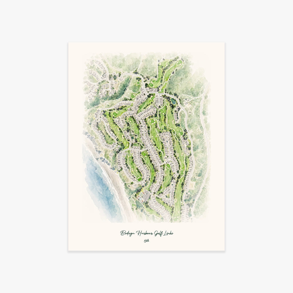 Bodega Harbour Golf Links printed artwork