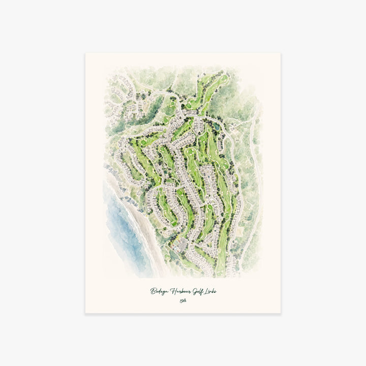 Bodega Harbour Golf Links printed artwork