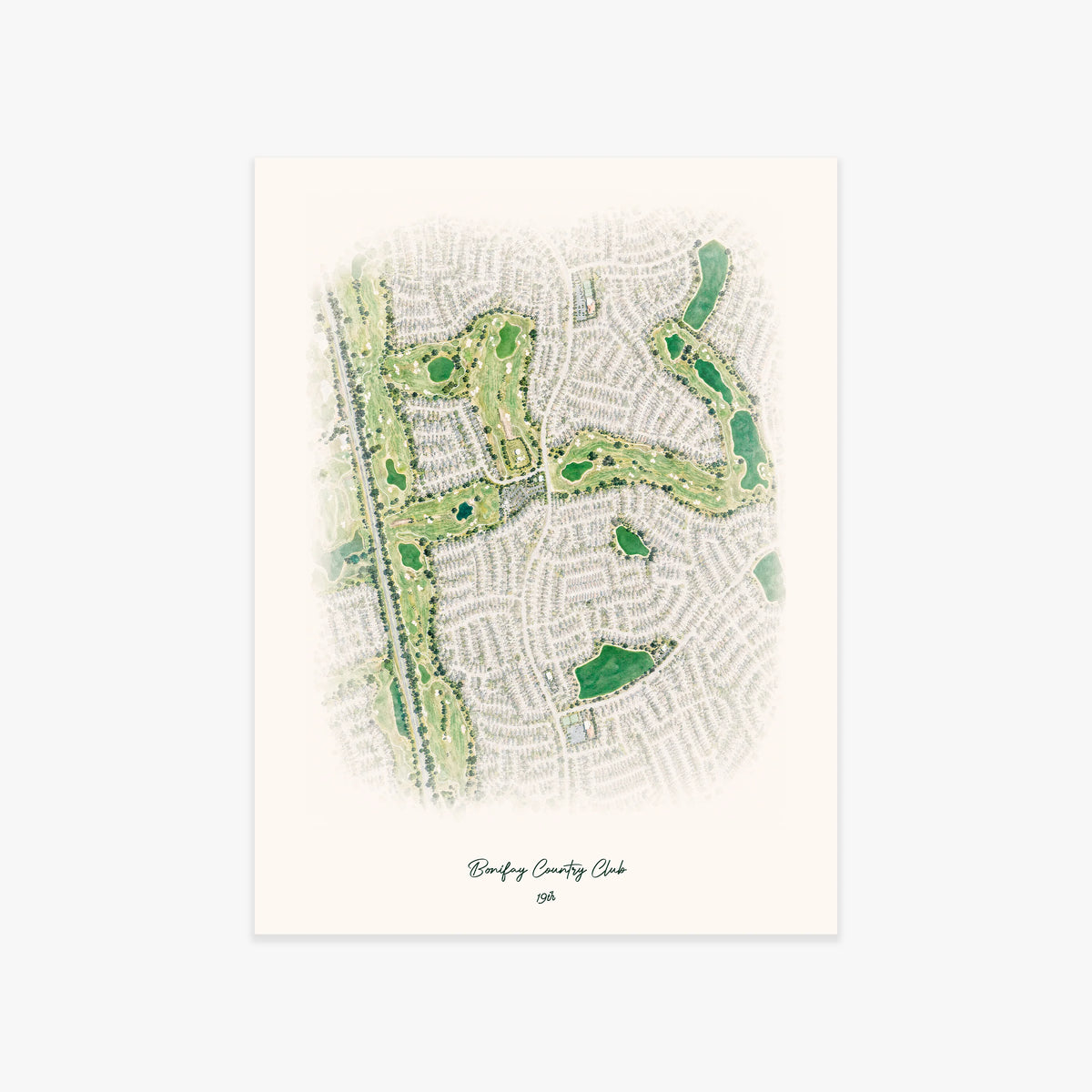 Bonifay Country Club printed artwork