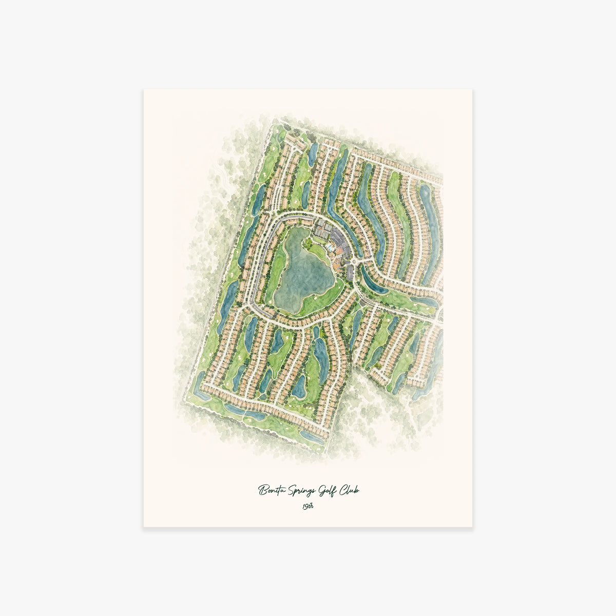 Bonita Springs Golf Club printed artwork