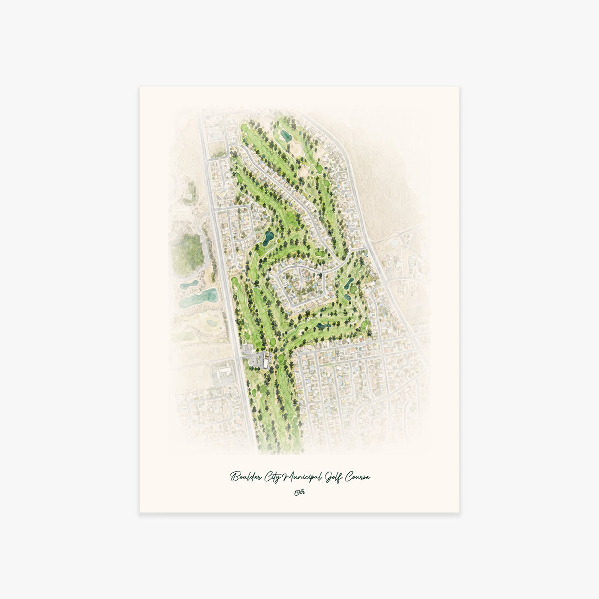 Boulder City Municipal Golf Course printed artwork