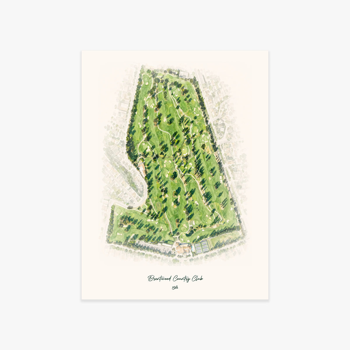 Brentwood Country Club printed artwork