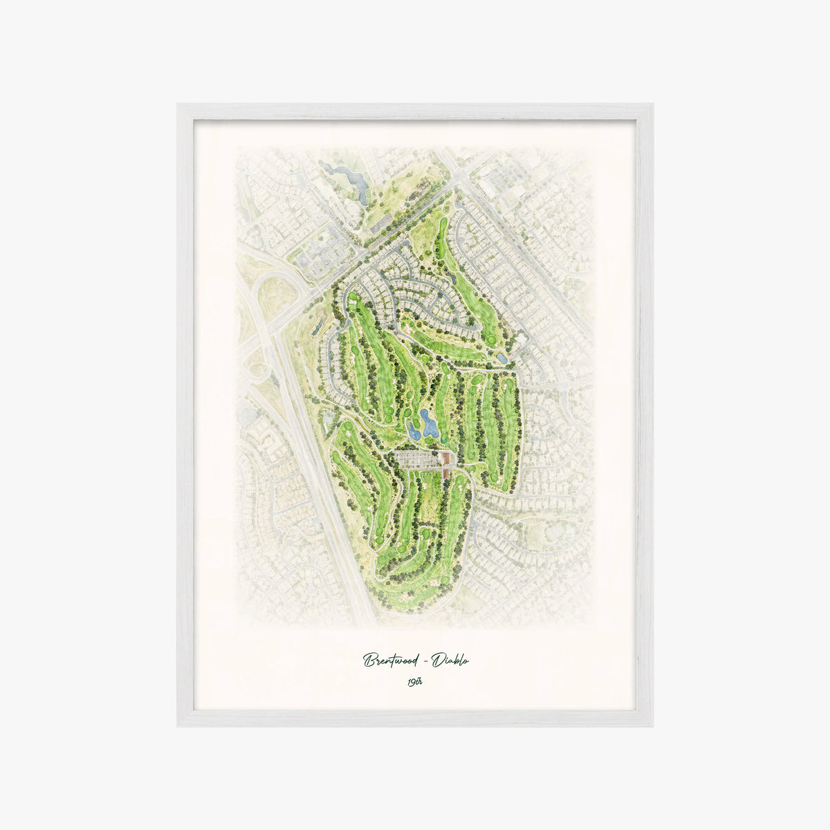 Brentwood - Diablo white frame