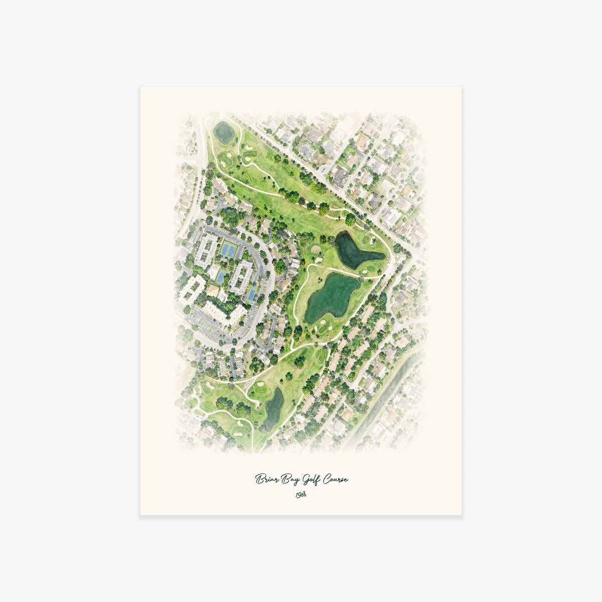 Briar Bay Golf Course printed artwork