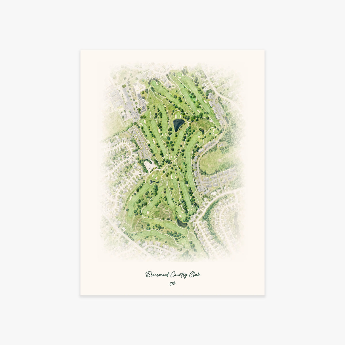 Briarwood Country Club printed artwork