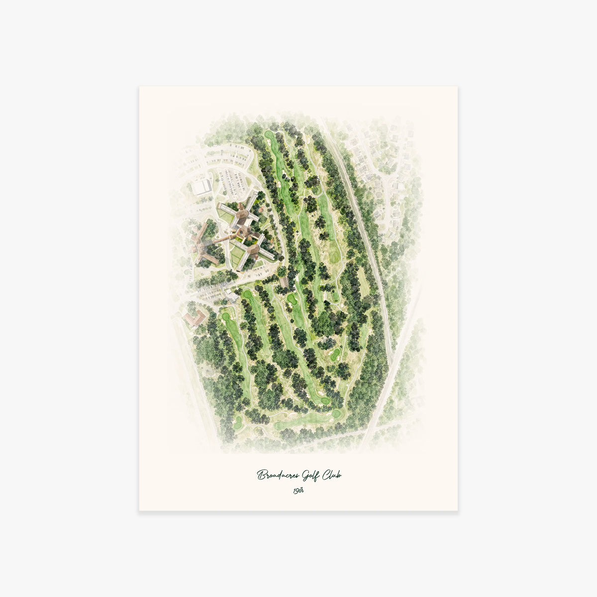 Broadacres Golf Club printed artwork