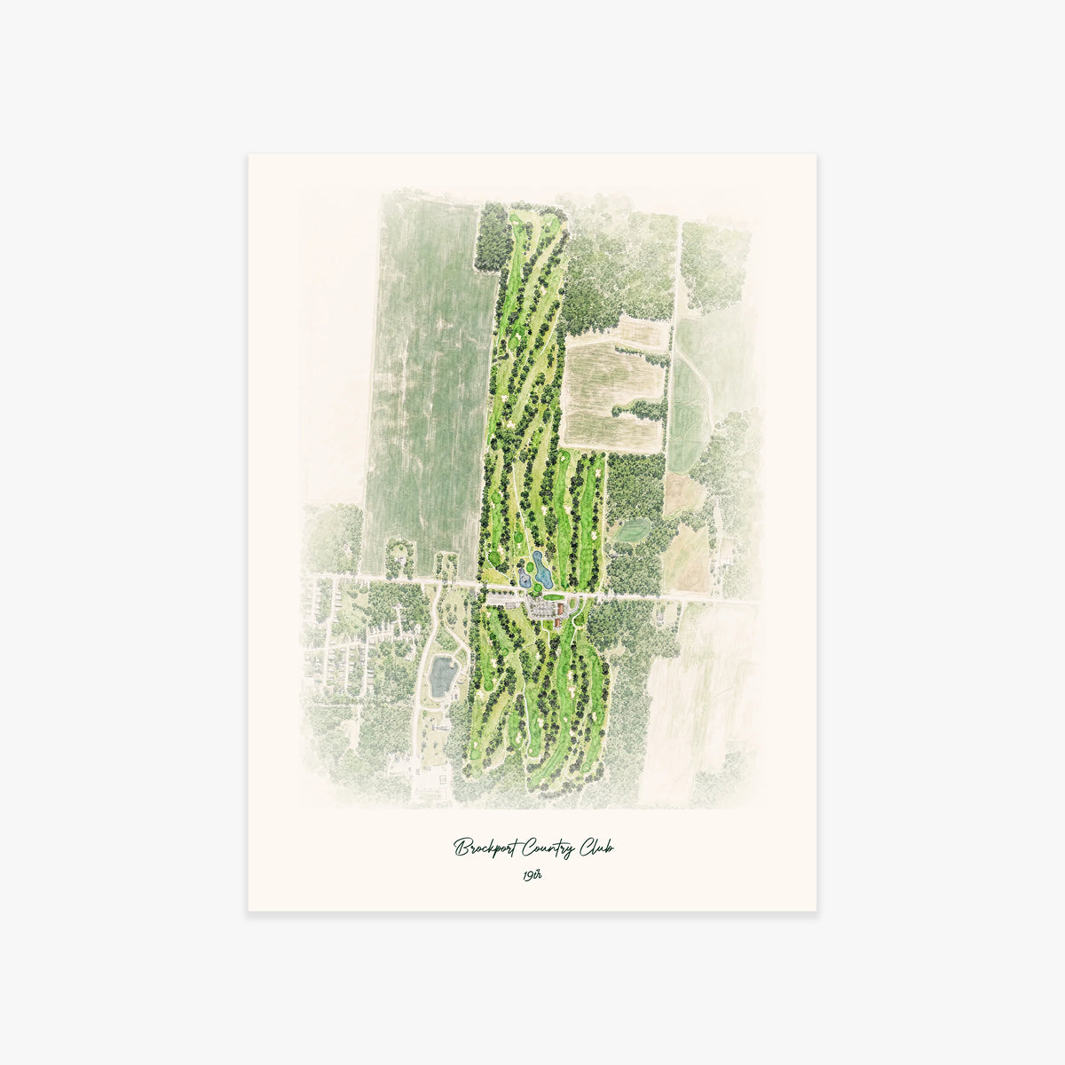 Brockport Country Club printed artwork