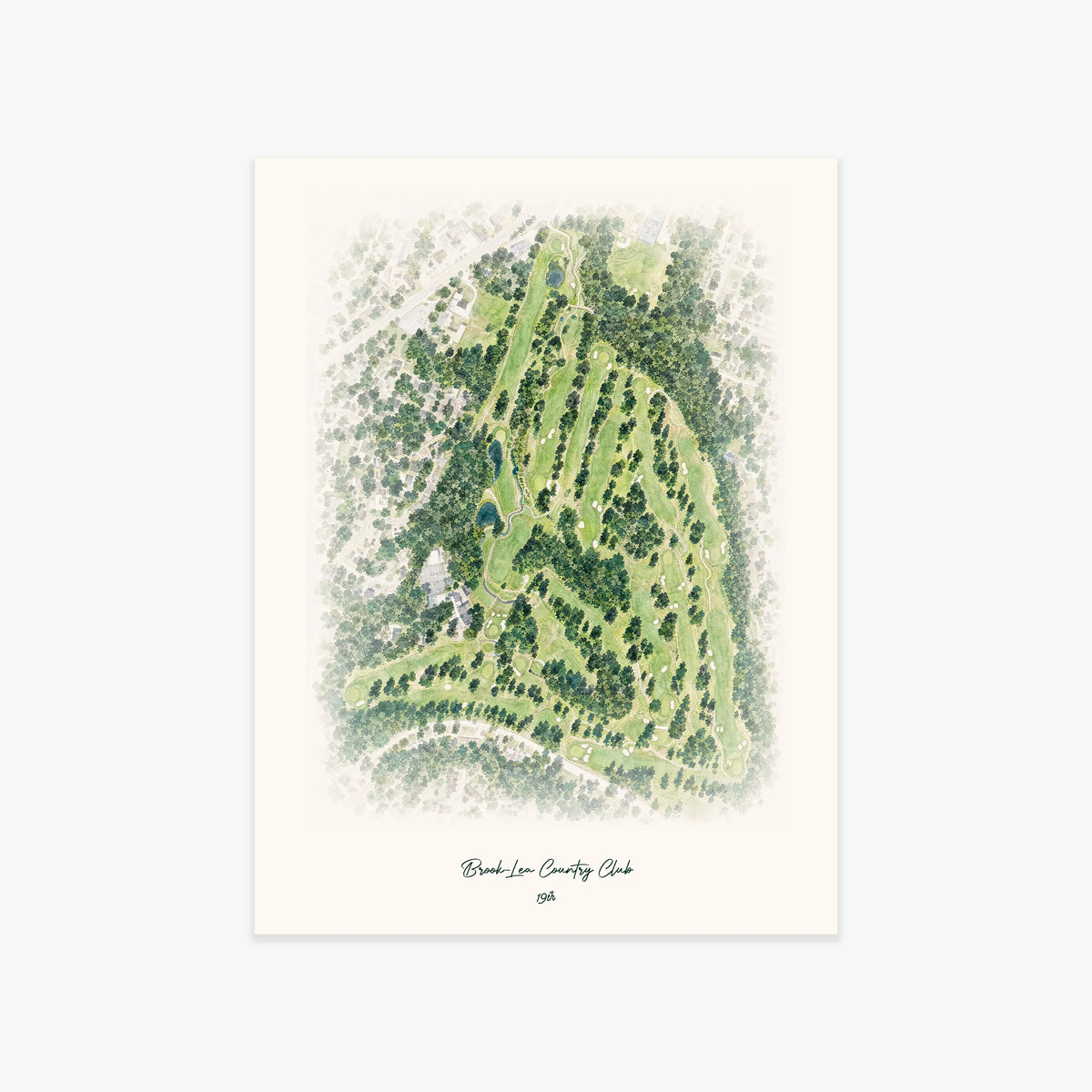 Brook-Lea Country Club printed artwork