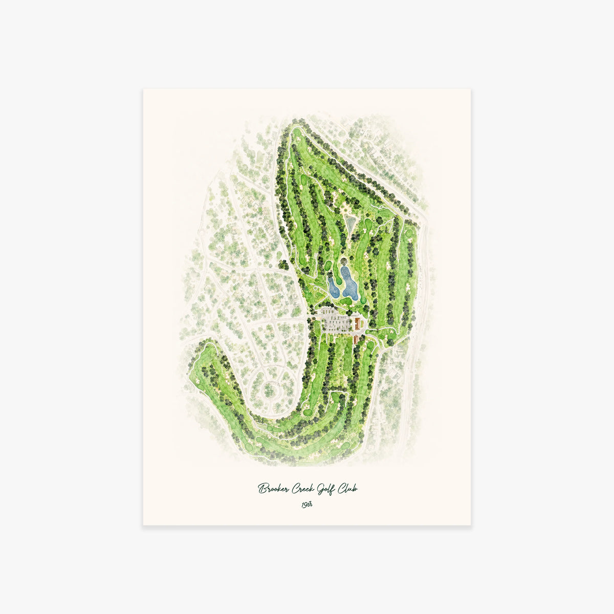 Brooker Creek Golf Club printed artwork