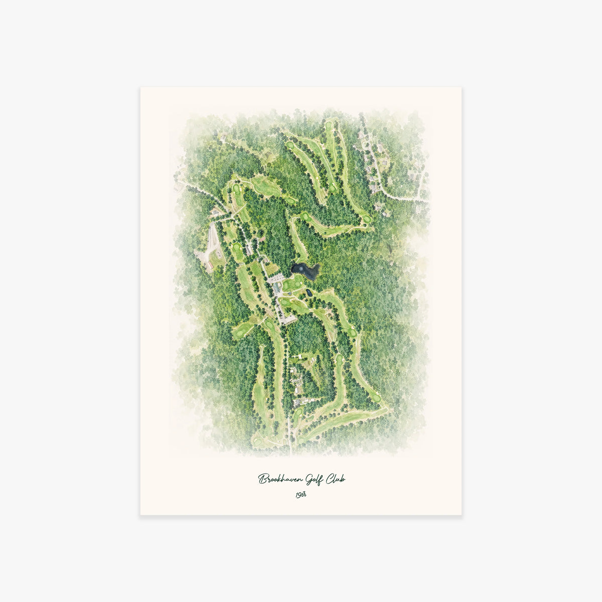 Brookhaven Golf Club printed artwork