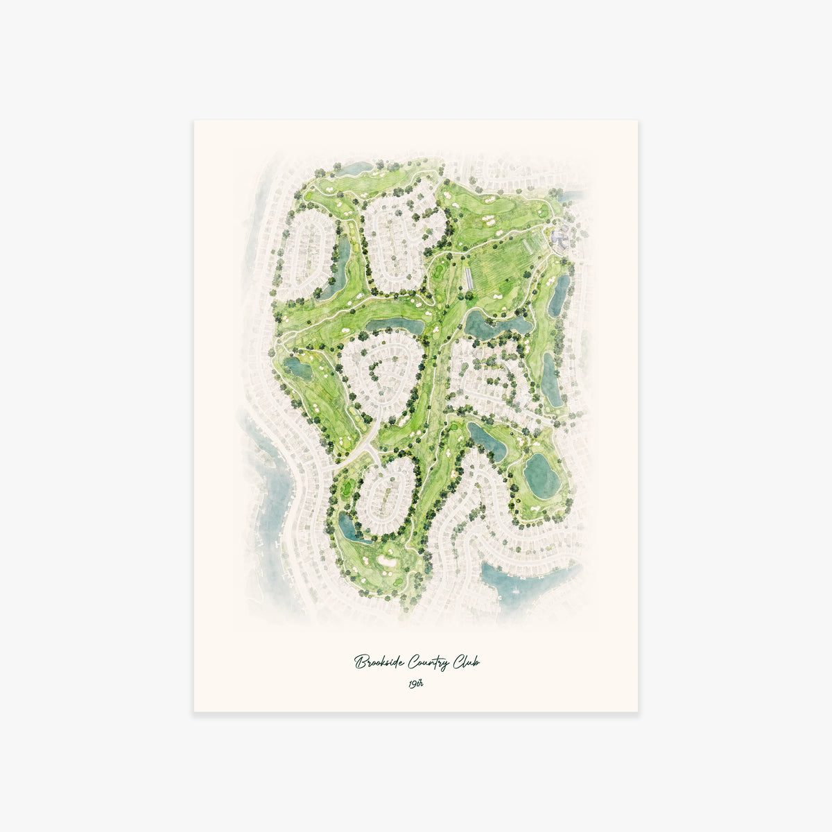Brookside Country Club printed artwork