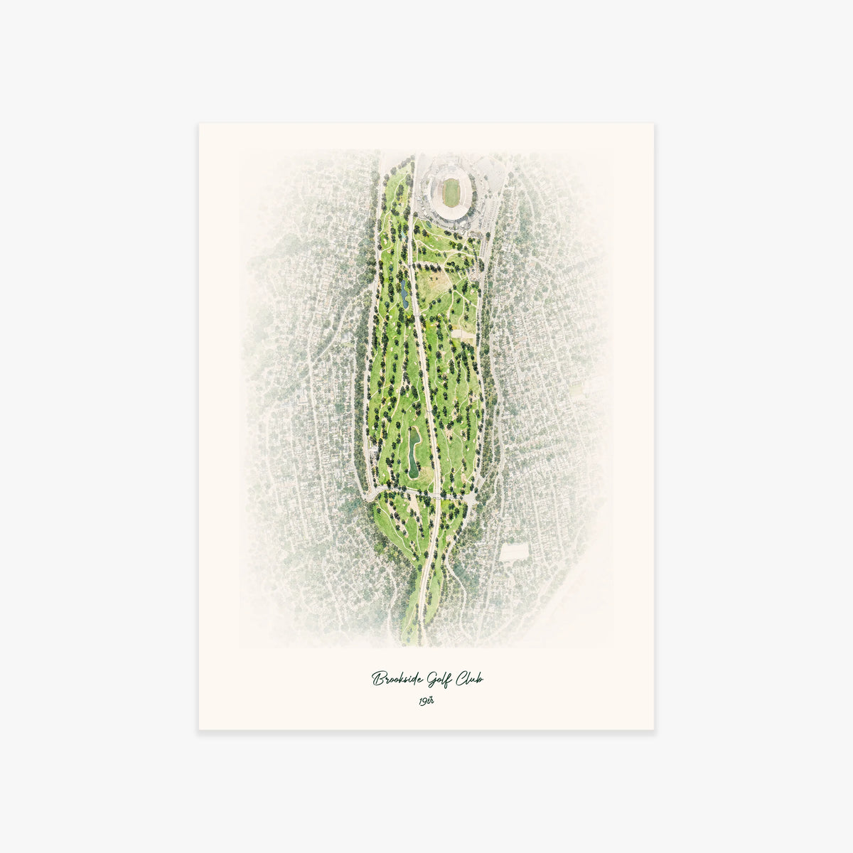 Brookside Golf Club printed artwork