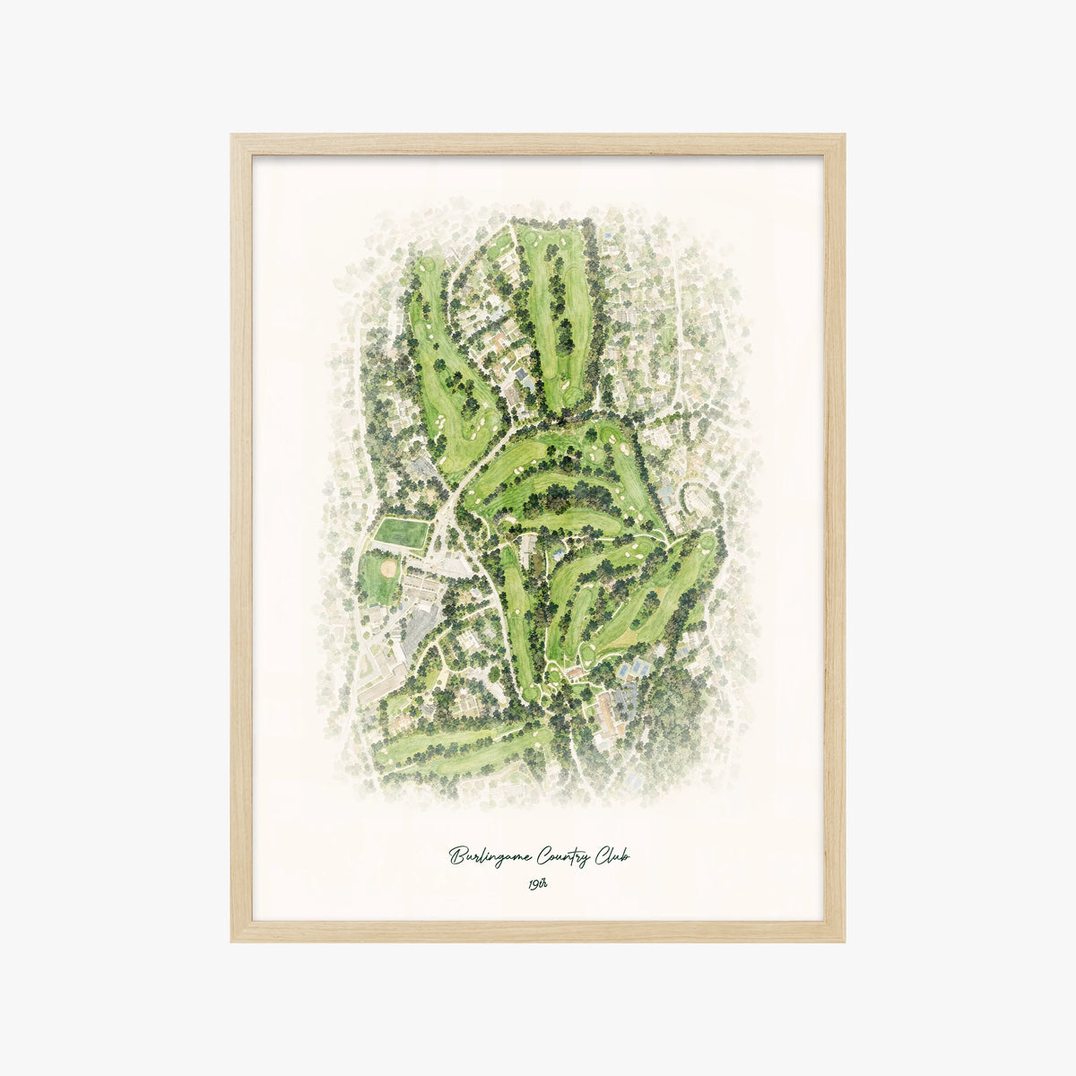 Burlingame Country Club wood frame
