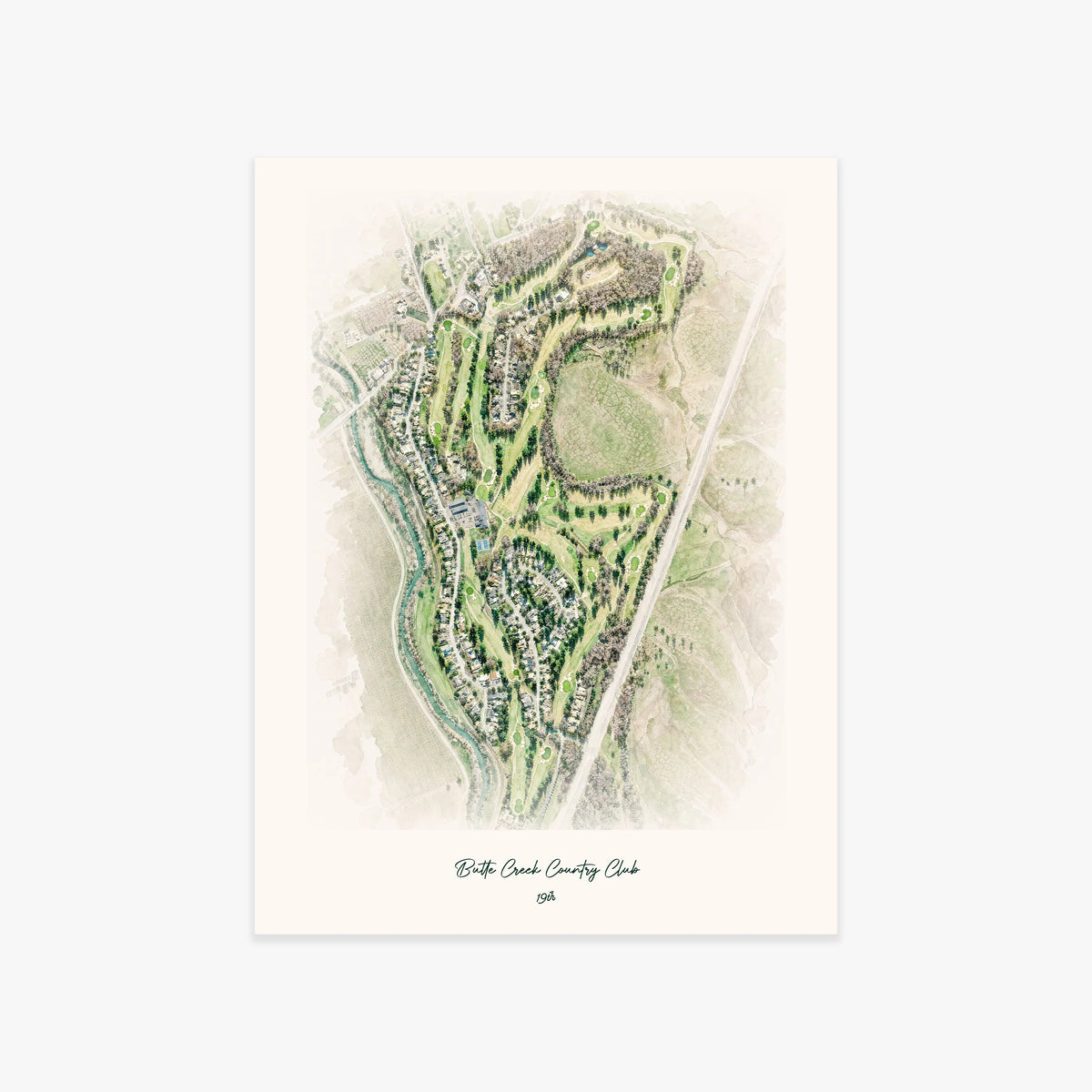 Butte Creek Country Club printed artwork