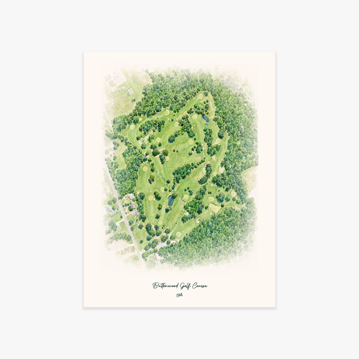 Buttonwood Golf Course printed artwork