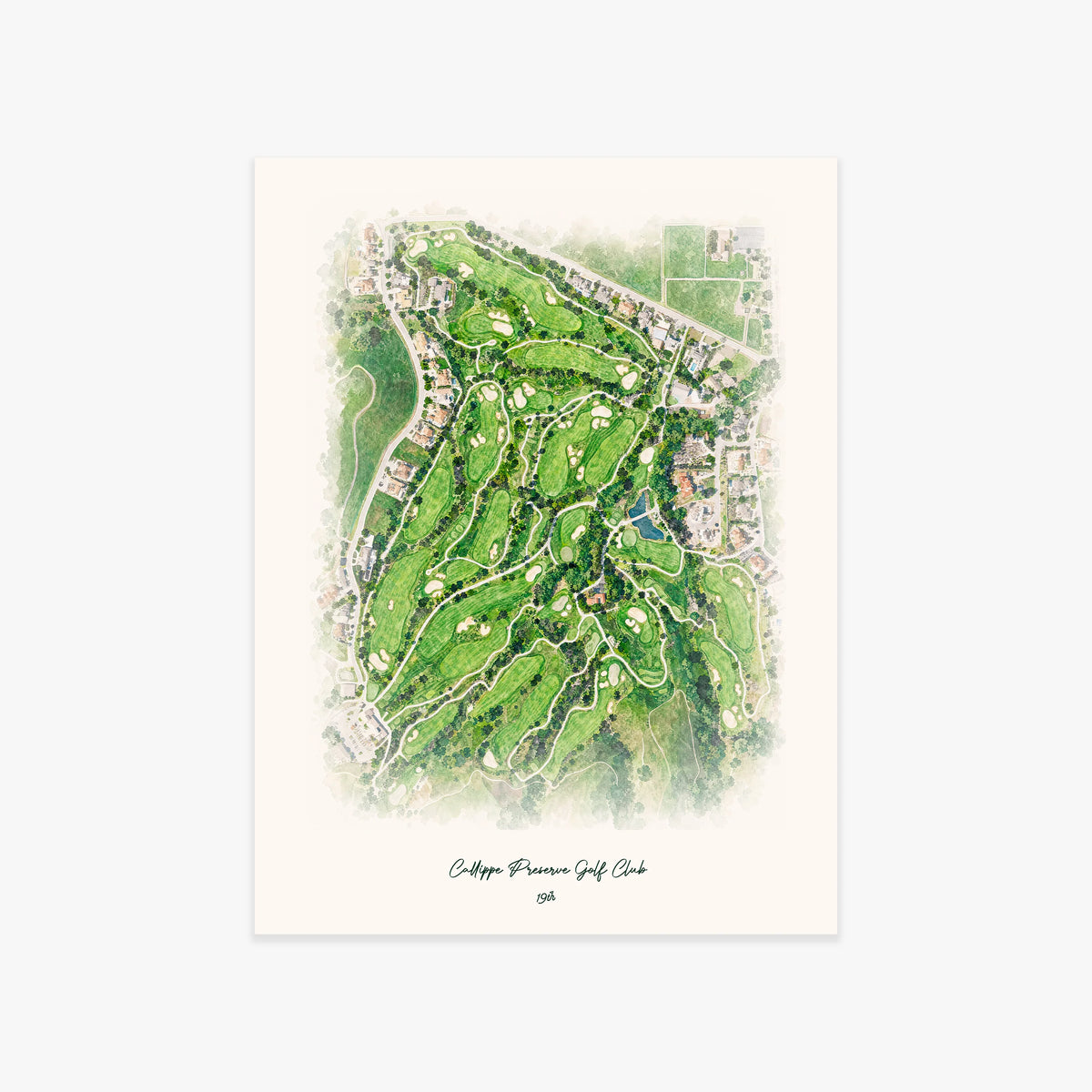 Callippe Preserve Golf Club printed artwork