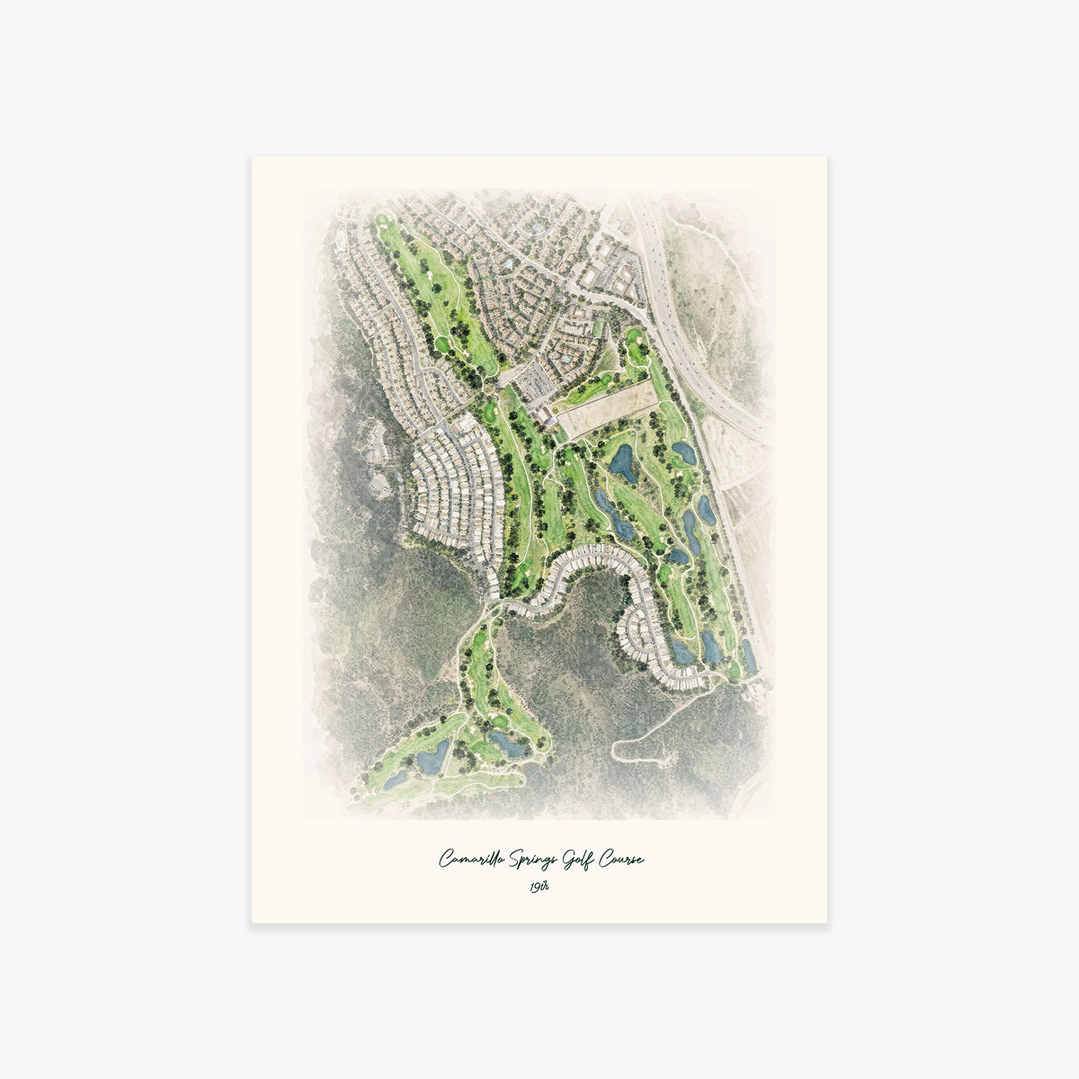 Camarillo Springs Golf Course printed artwork