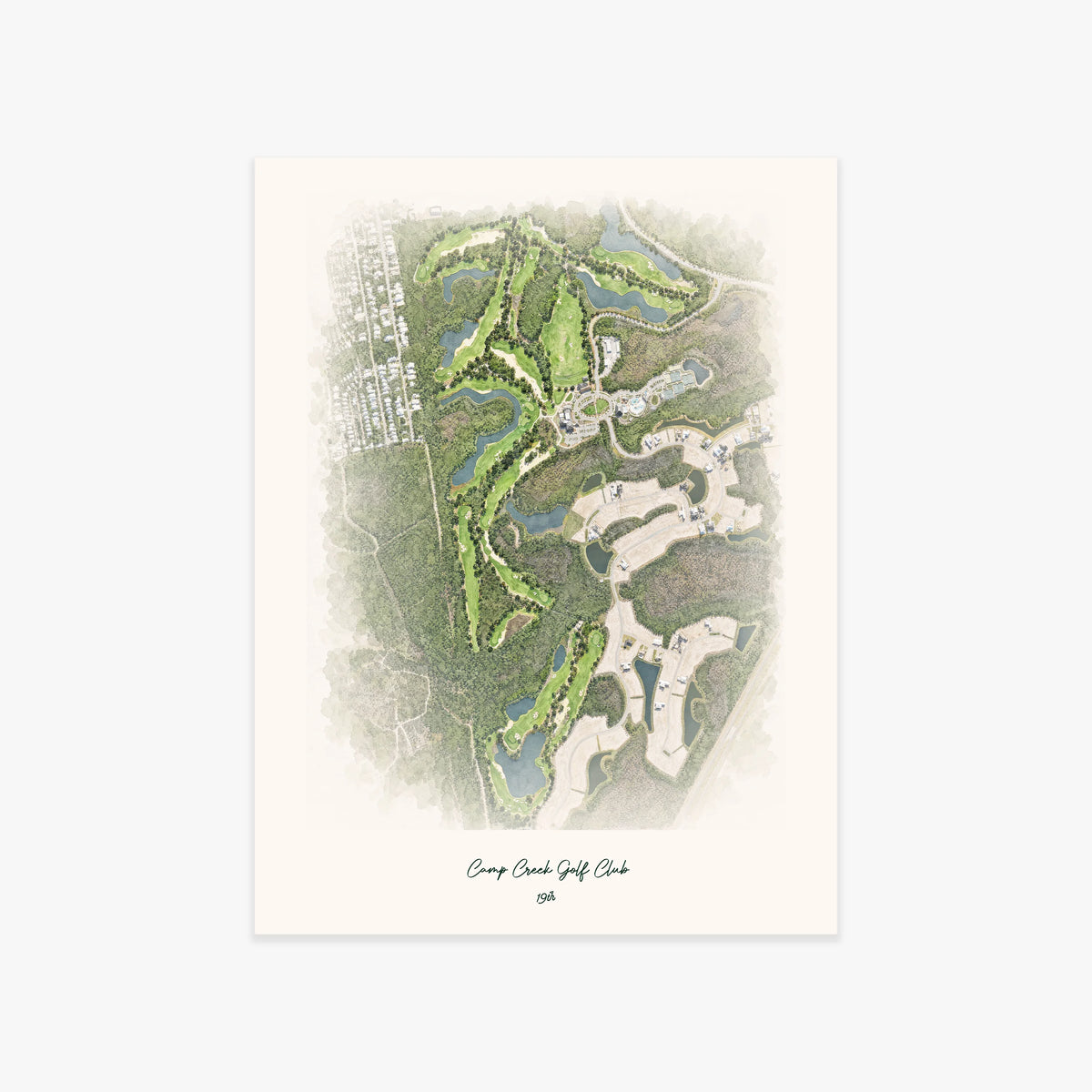 Camp Creek Golf Club printed artwork