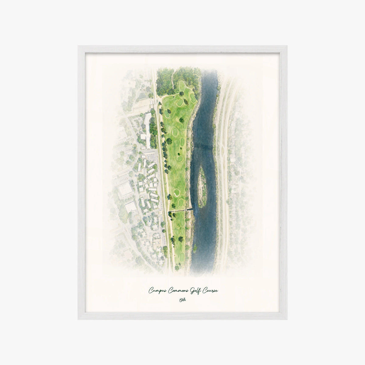 Campus Commons Golf Course white frame