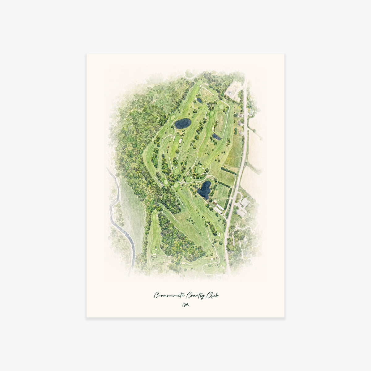 Canasawacta Country Club printed artwork