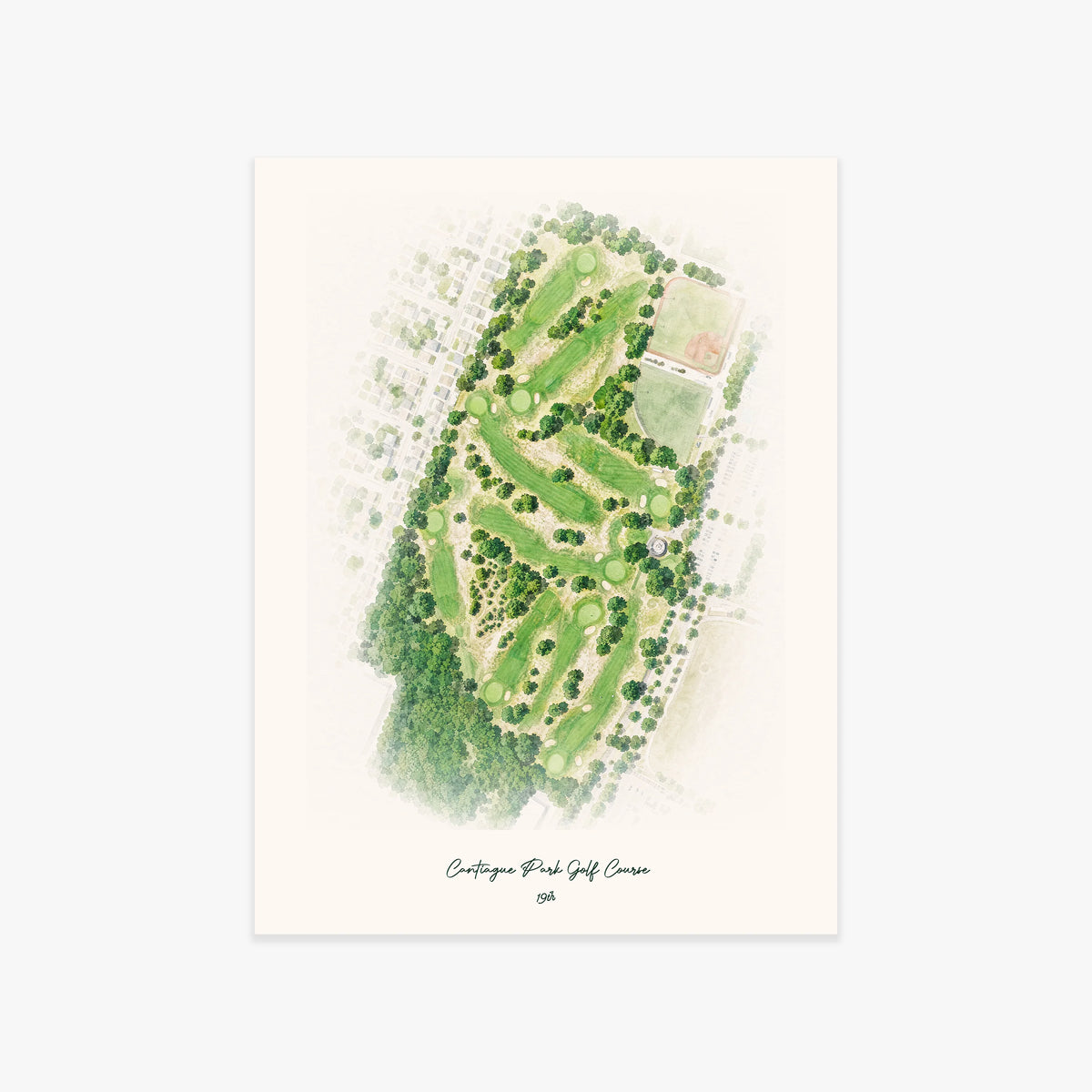 Cantiague Park Golf Course printed artwork