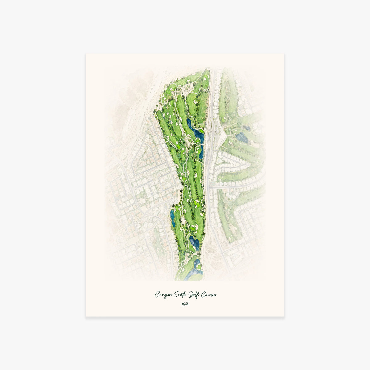 Canyon South Golf Course printed artwork