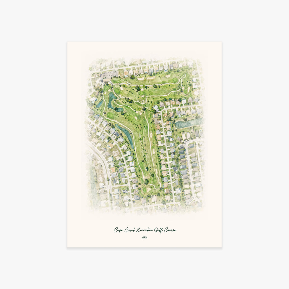 Cape Coral Executive Golf Course printed artwork