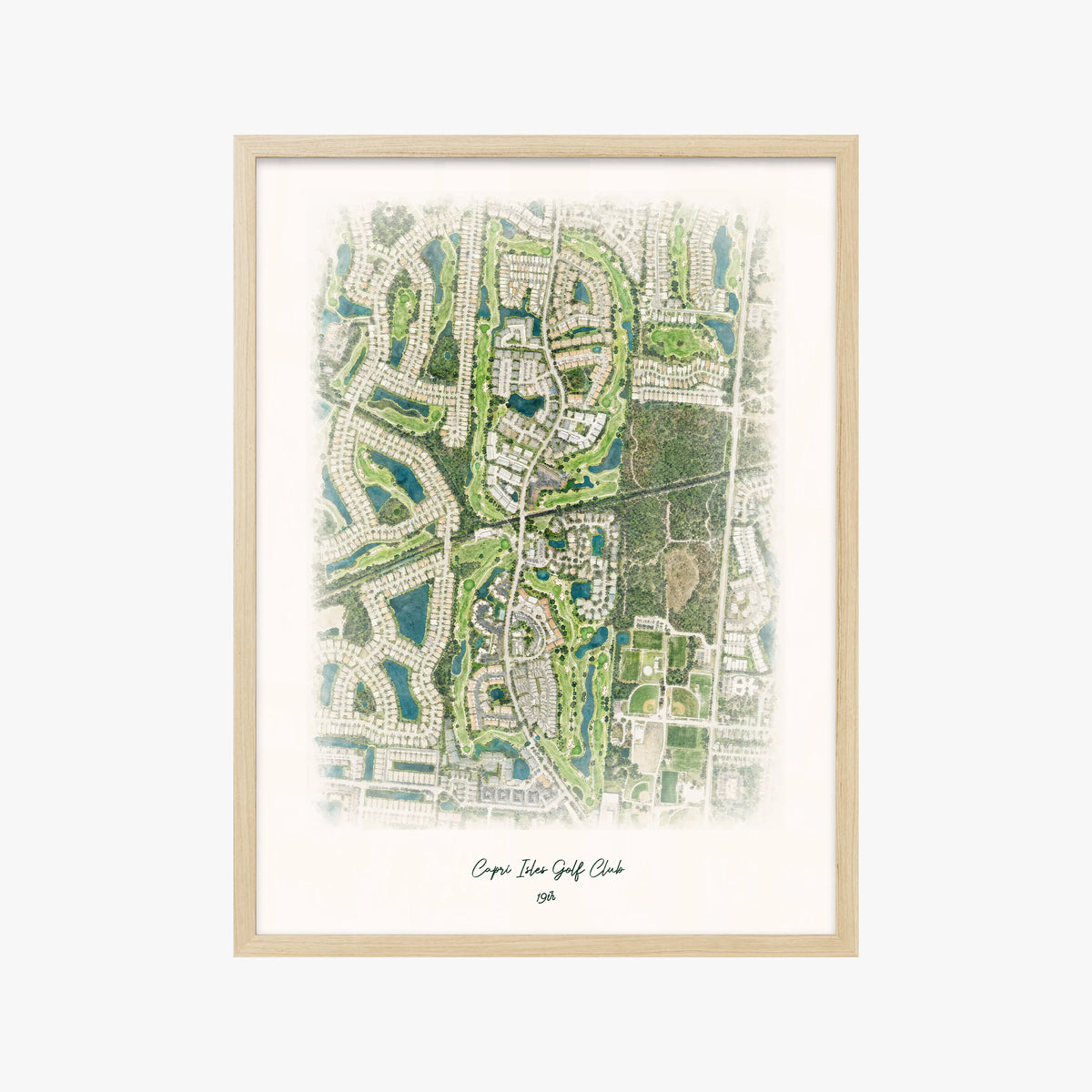 Capri Isles Golf Club wood frame