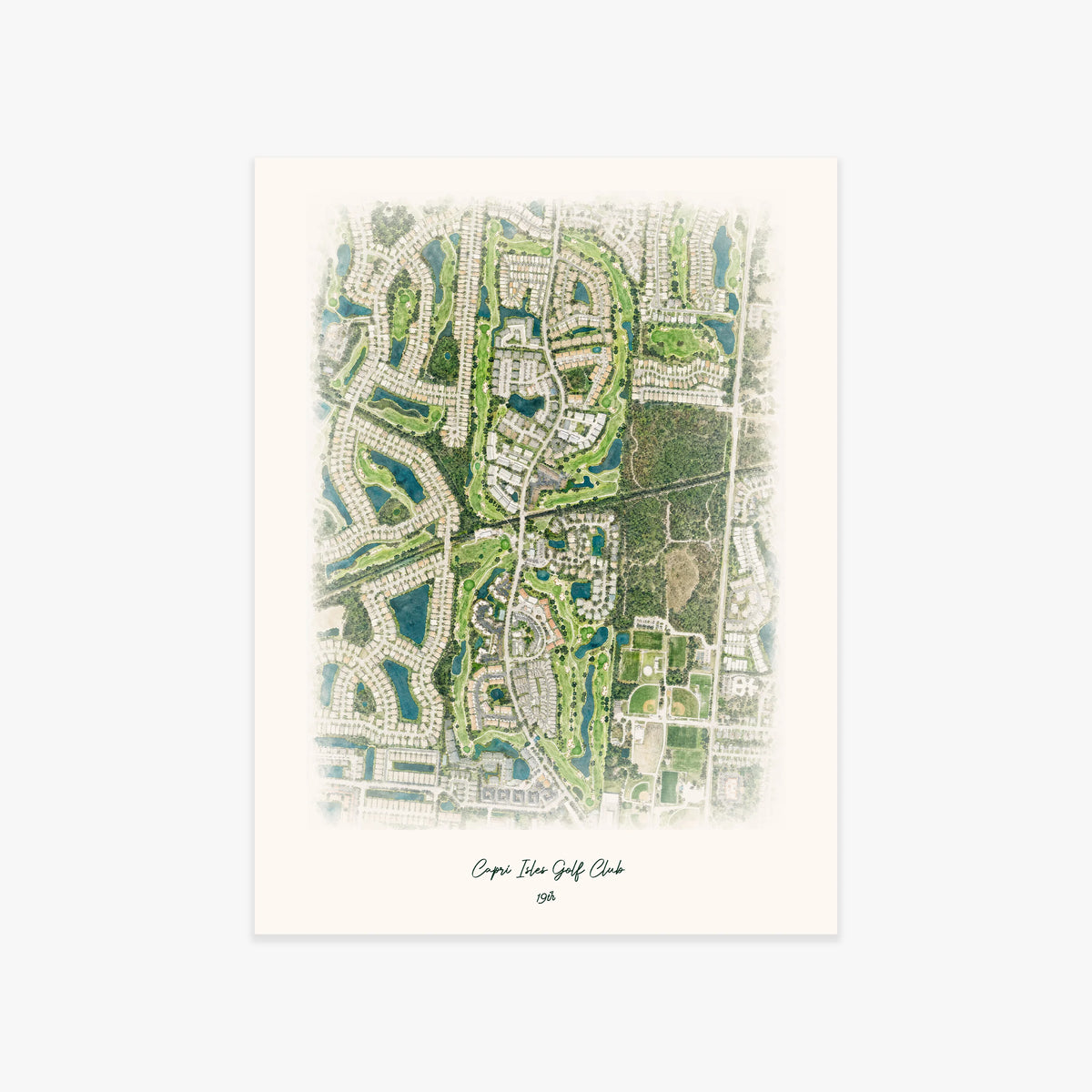 Capri Isles Golf Club printed artwork