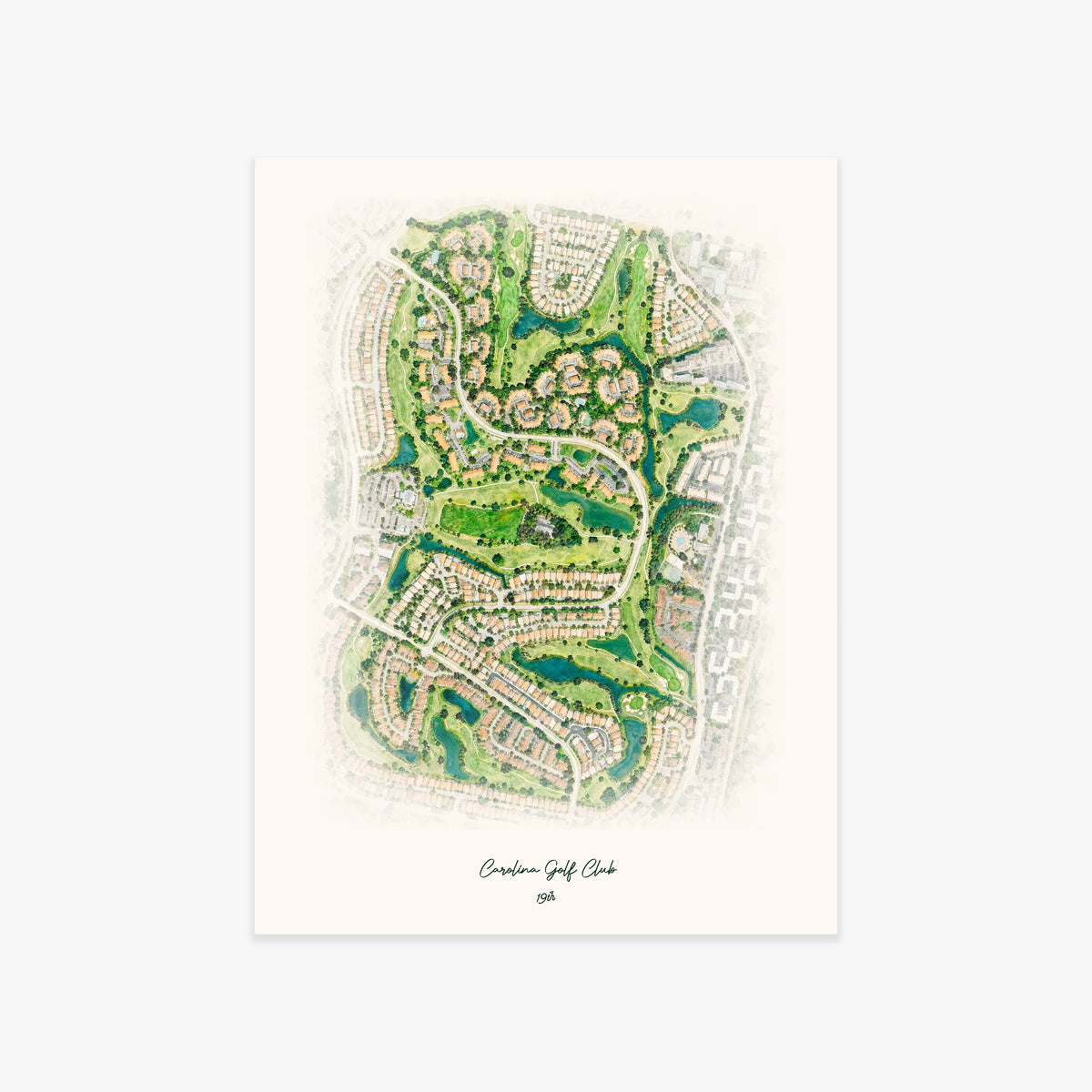 Carolina Golf Club printed artwork