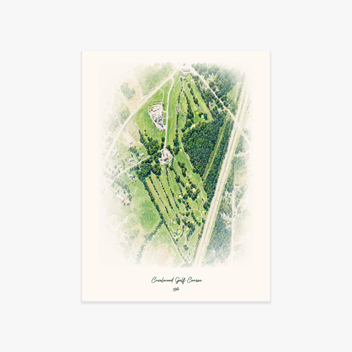 Casolwood Golf Course printed artwork