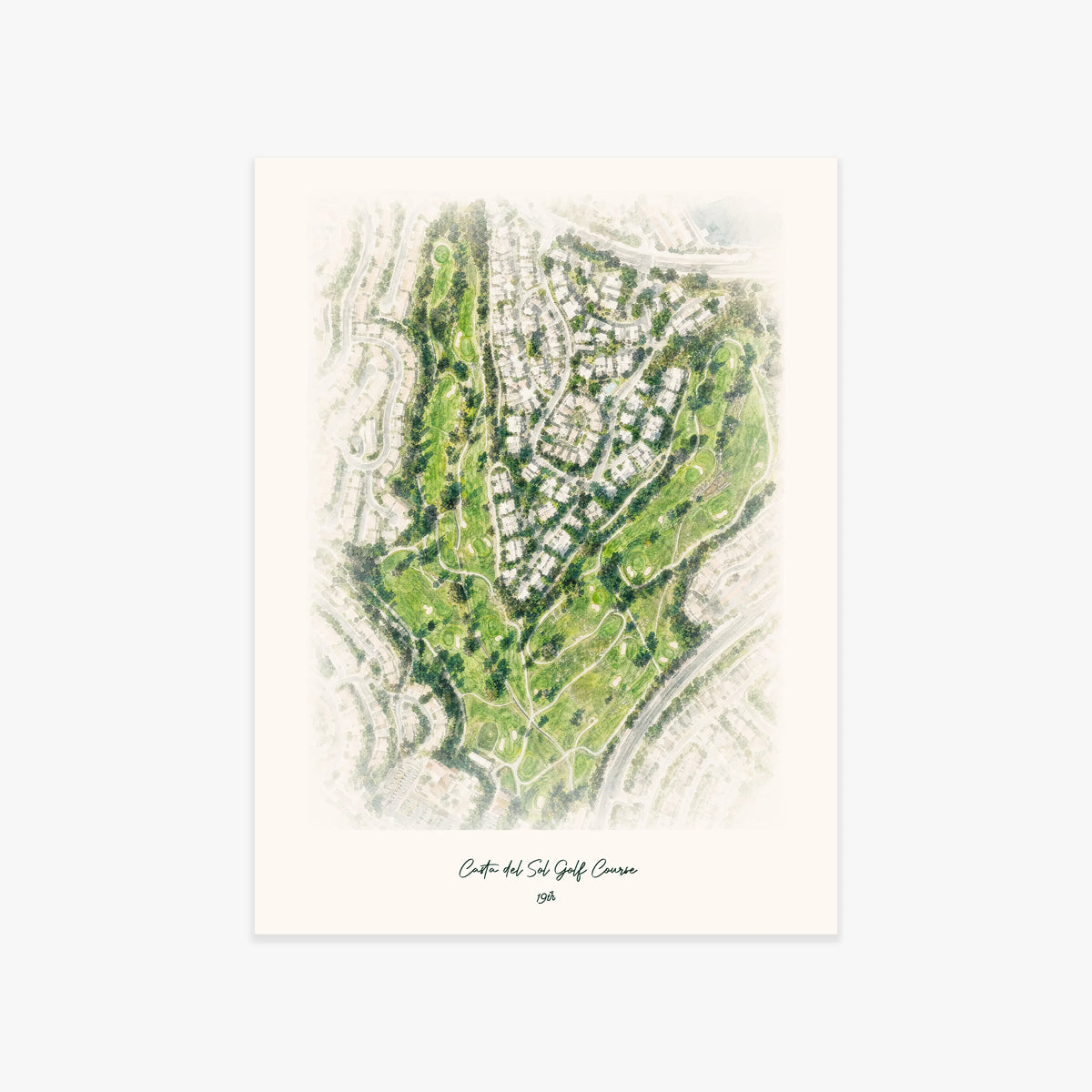 Casta del Sol Golf Course printed artwork