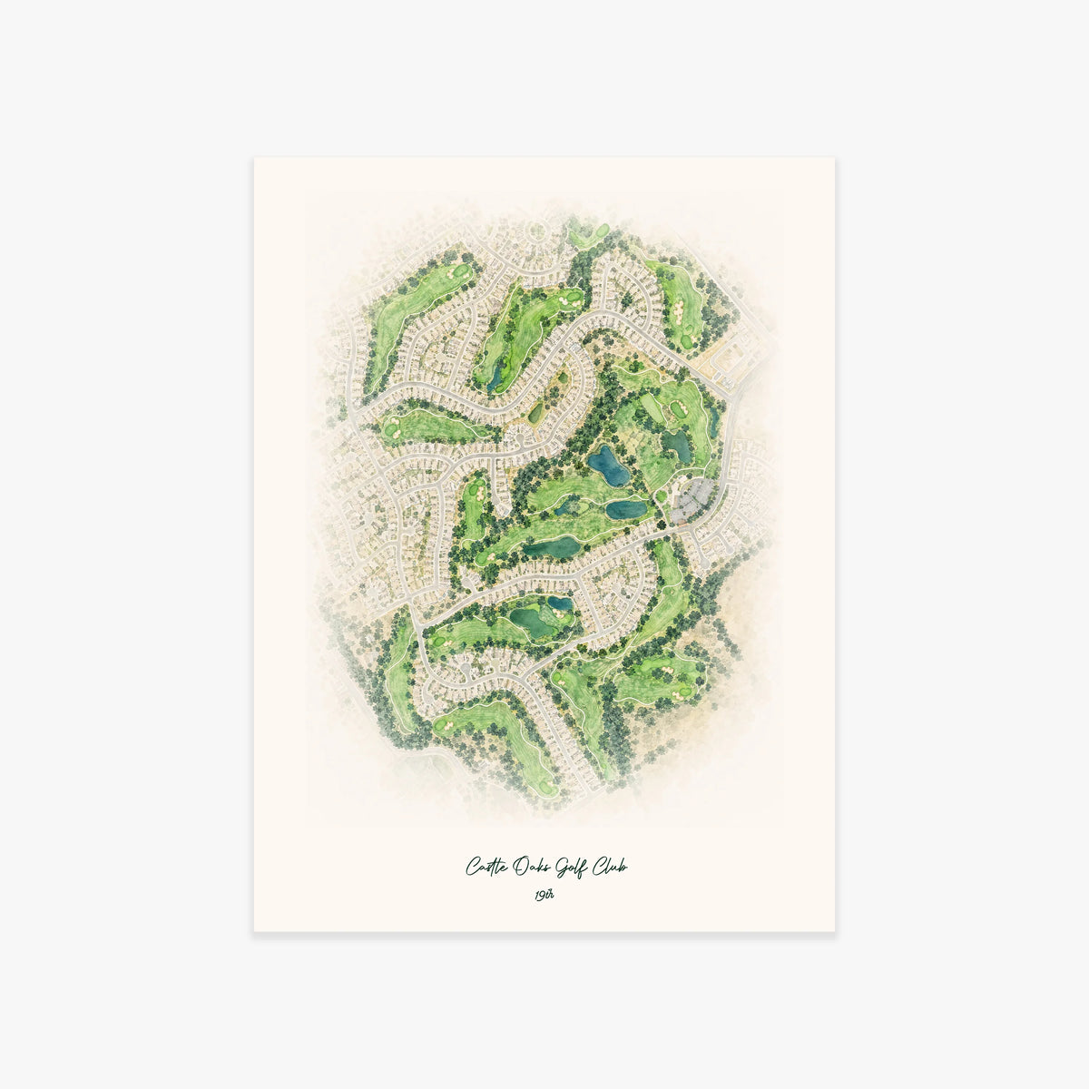 Castle Oaks Golf Club printed artwork