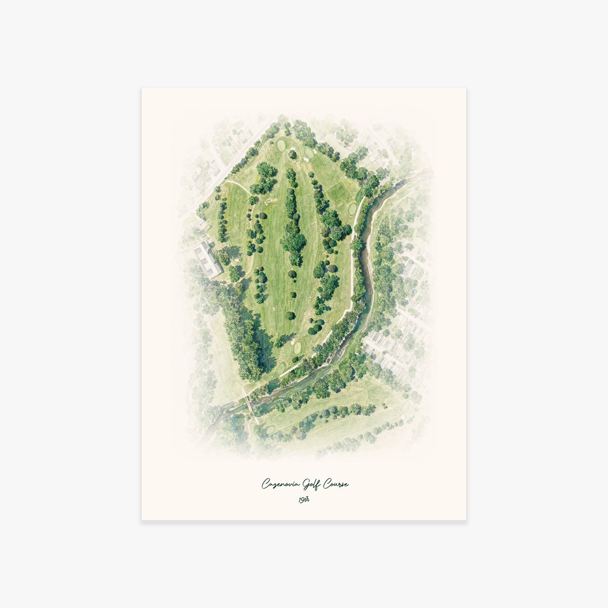 Cazenovia Golf Course printed artwork