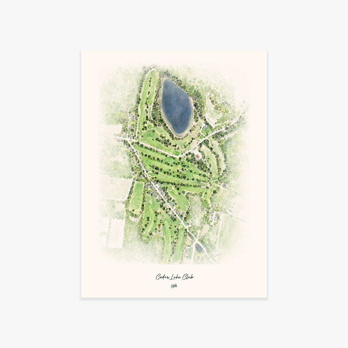 Cedar Lake Club printed artwork