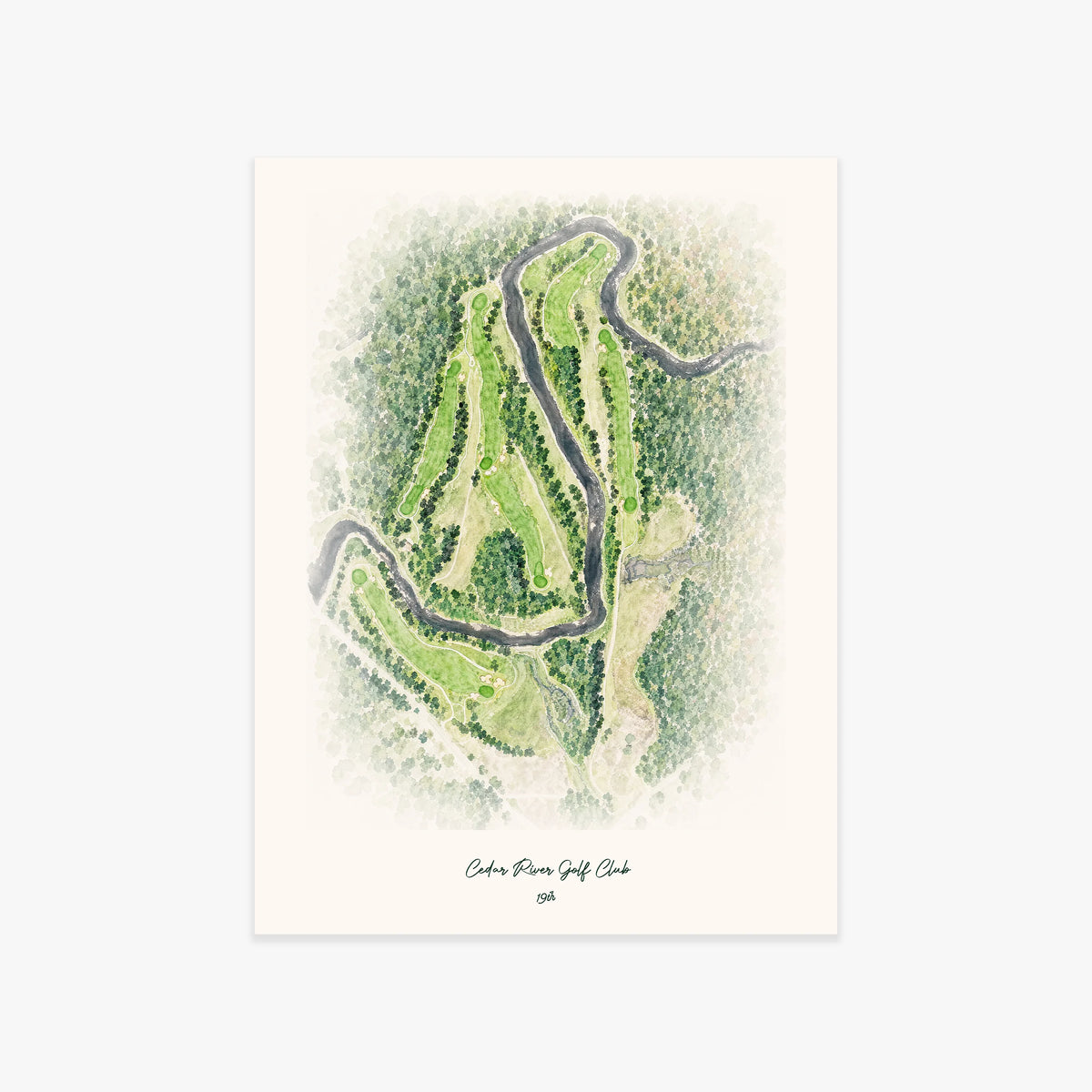 Cedar River Golf Club printed artwork